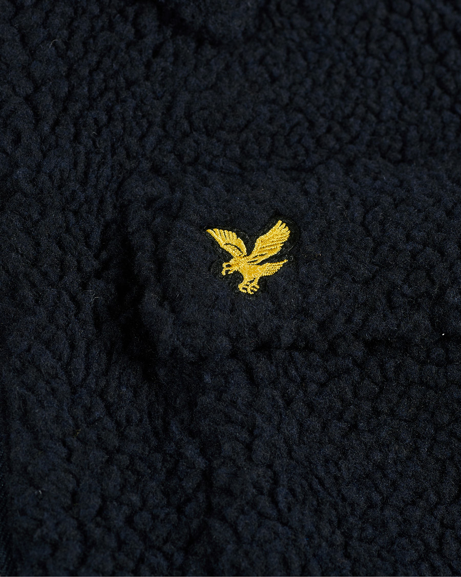 Herre | Jakker | Lyle & Scott | Collared Pile Jacket Dark Navy