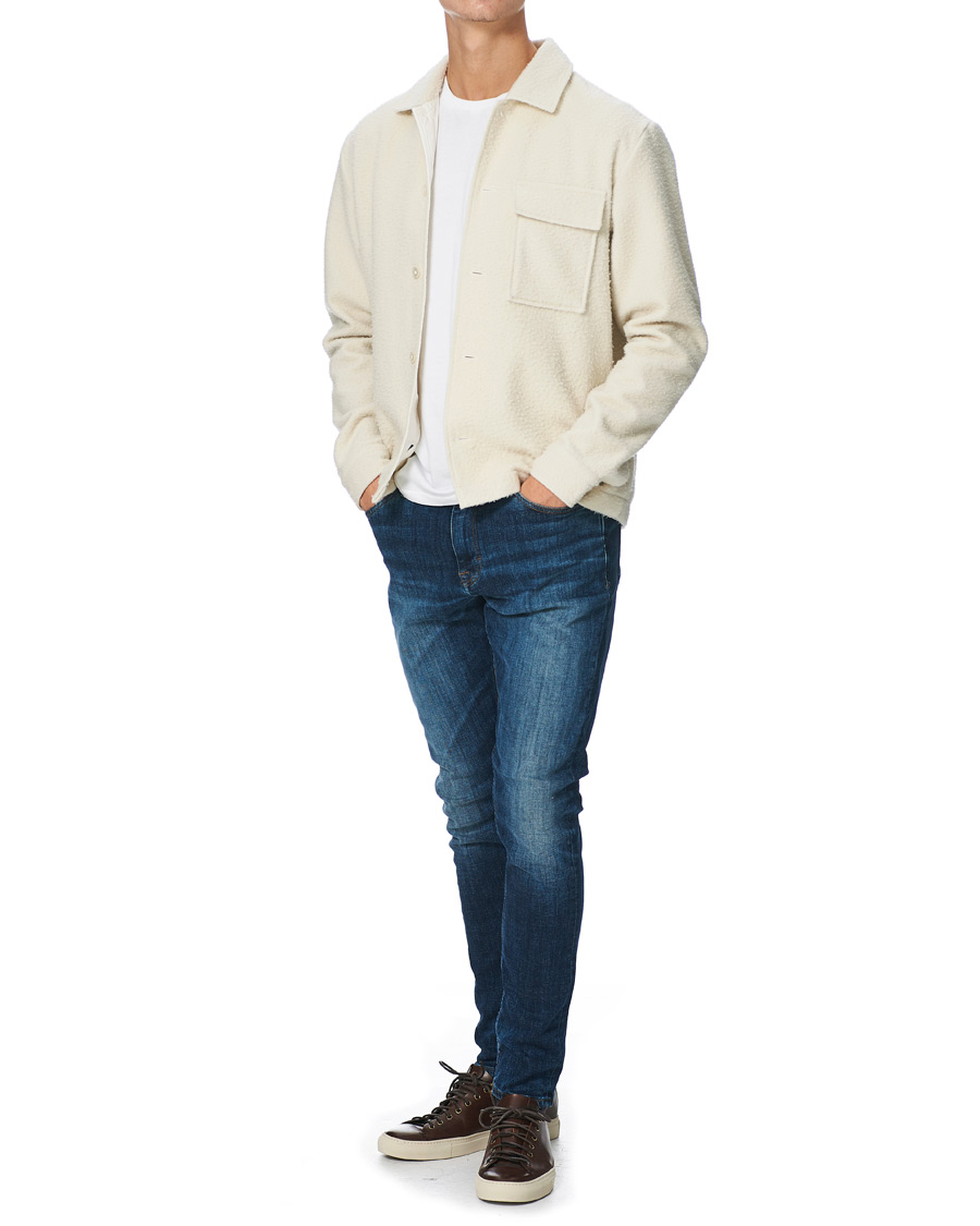 Herre | Gensere | BOSS BLACK | BOSS Nolan Boiled Wool Full Zip Sweater Open White