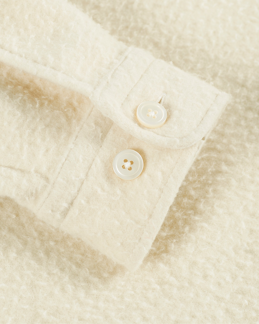Herre | Gensere | BOSS BLACK | BOSS Nolan Boiled Wool Full Zip Sweater Open White