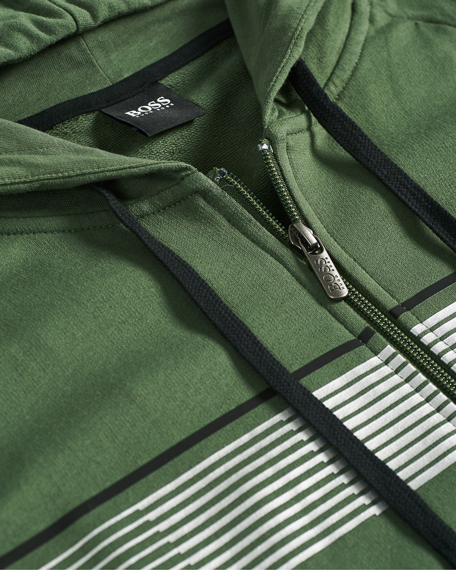 Herre | Gensere | BOSS BLACK | BOSS Authentic Full Zip Hoodie Green