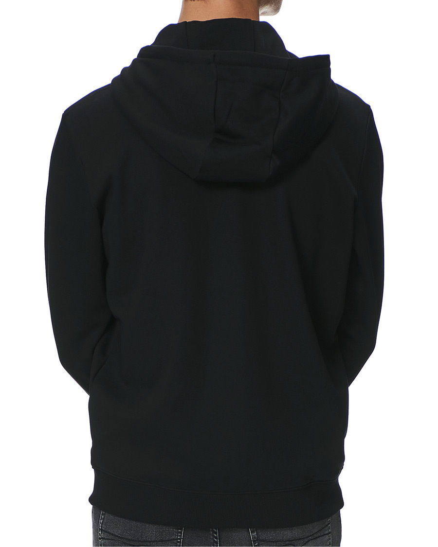 Herre | Gensere | HUGO | Dellar Glossy Logo Full Zip Hoodie Black