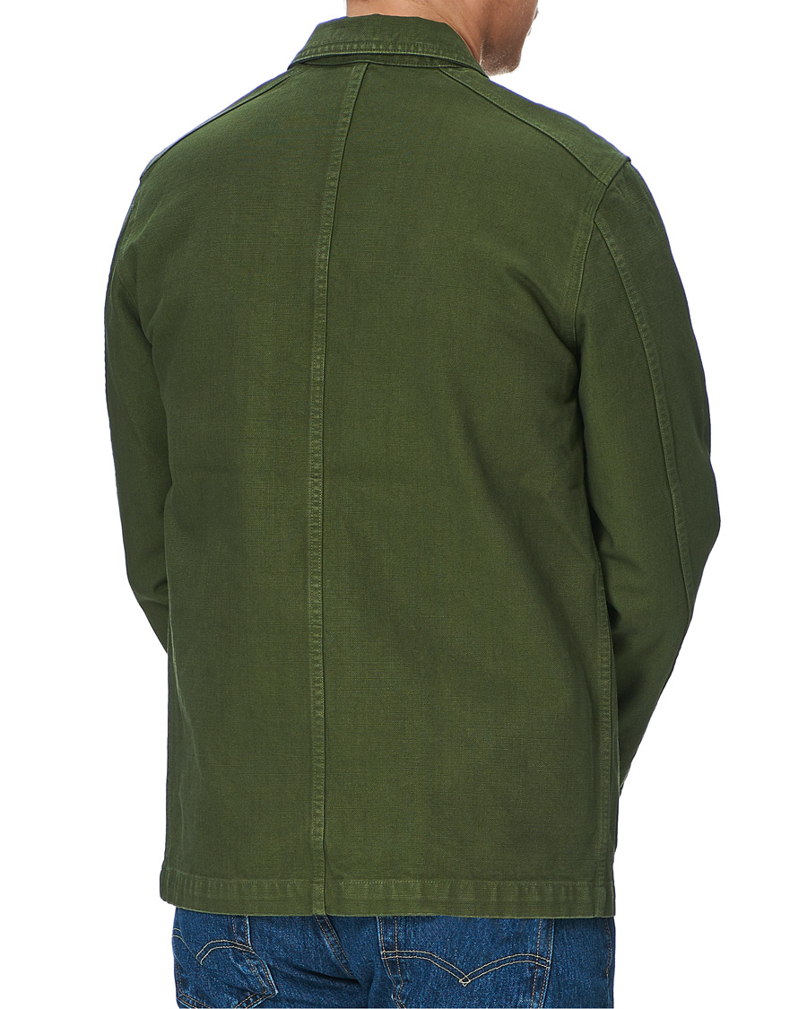 Herre | Jakker | Drake's | Cotton Canvas Five Pocket Chore Jacket Green