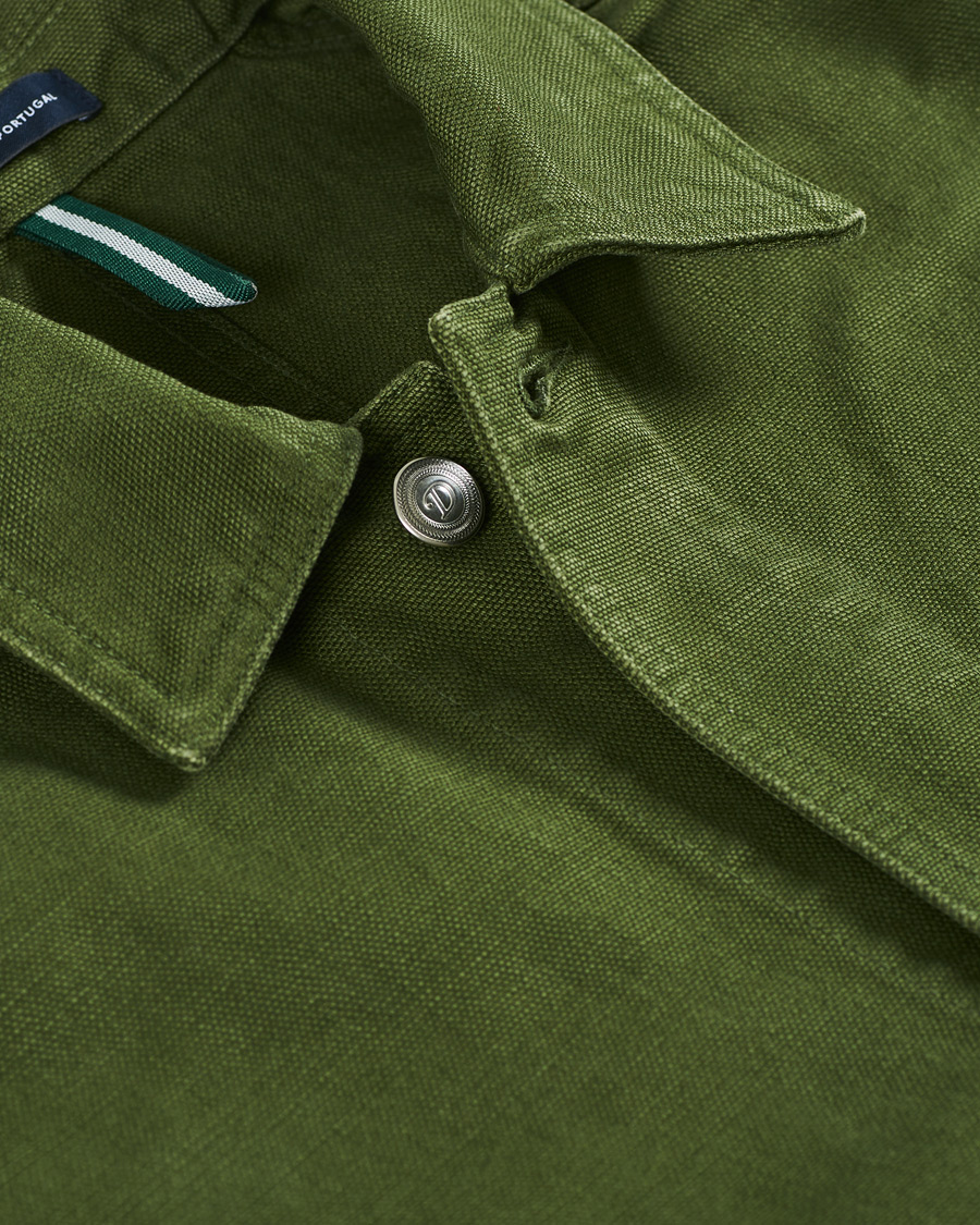 Herre | Jakker | Drake's | Cotton Canvas Five Pocket Chore Jacket Green