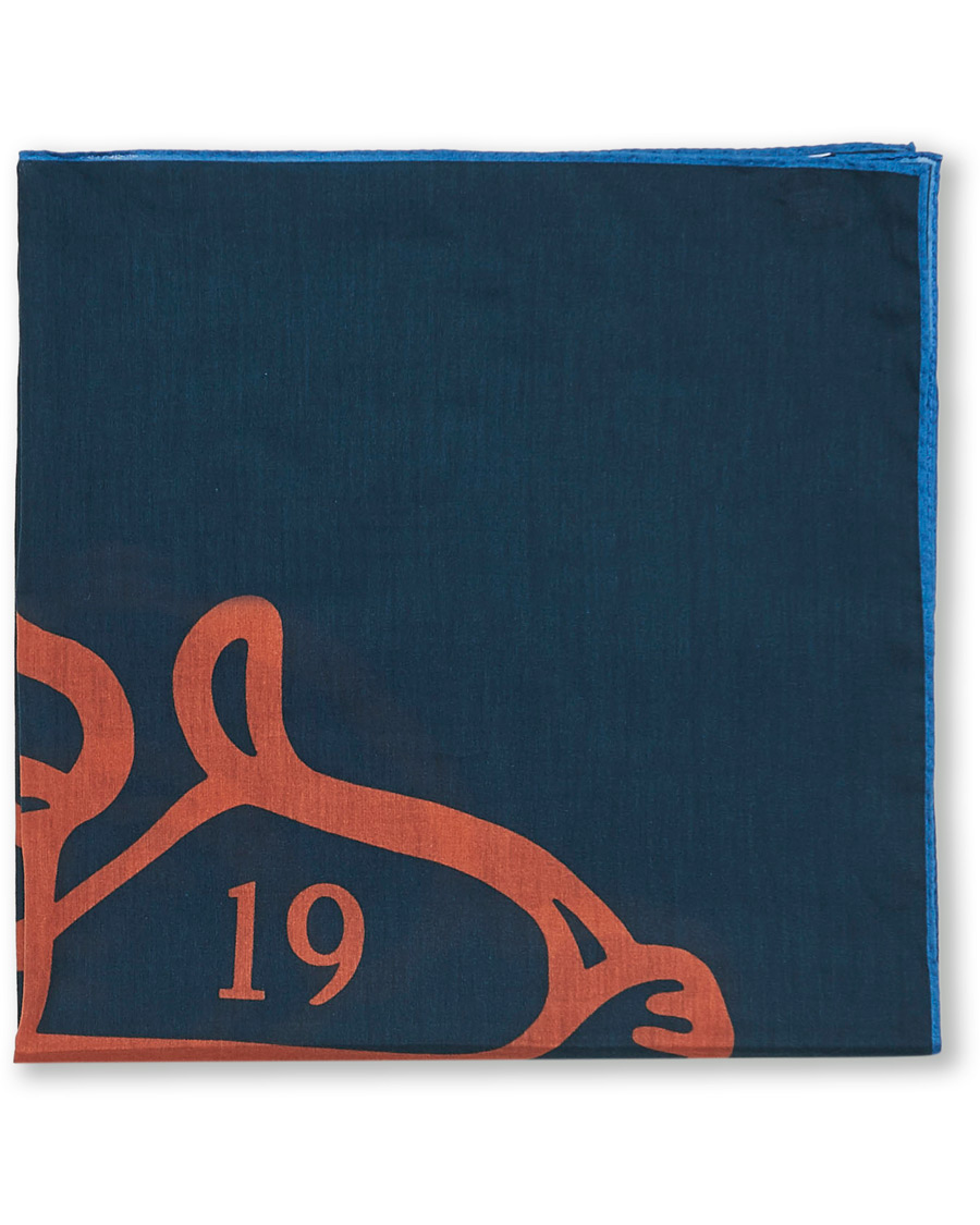 Herre | Drake's Archer Printed Cotton Bandana Navy | Drake's | Archer Printed Cotton Bandana Navy