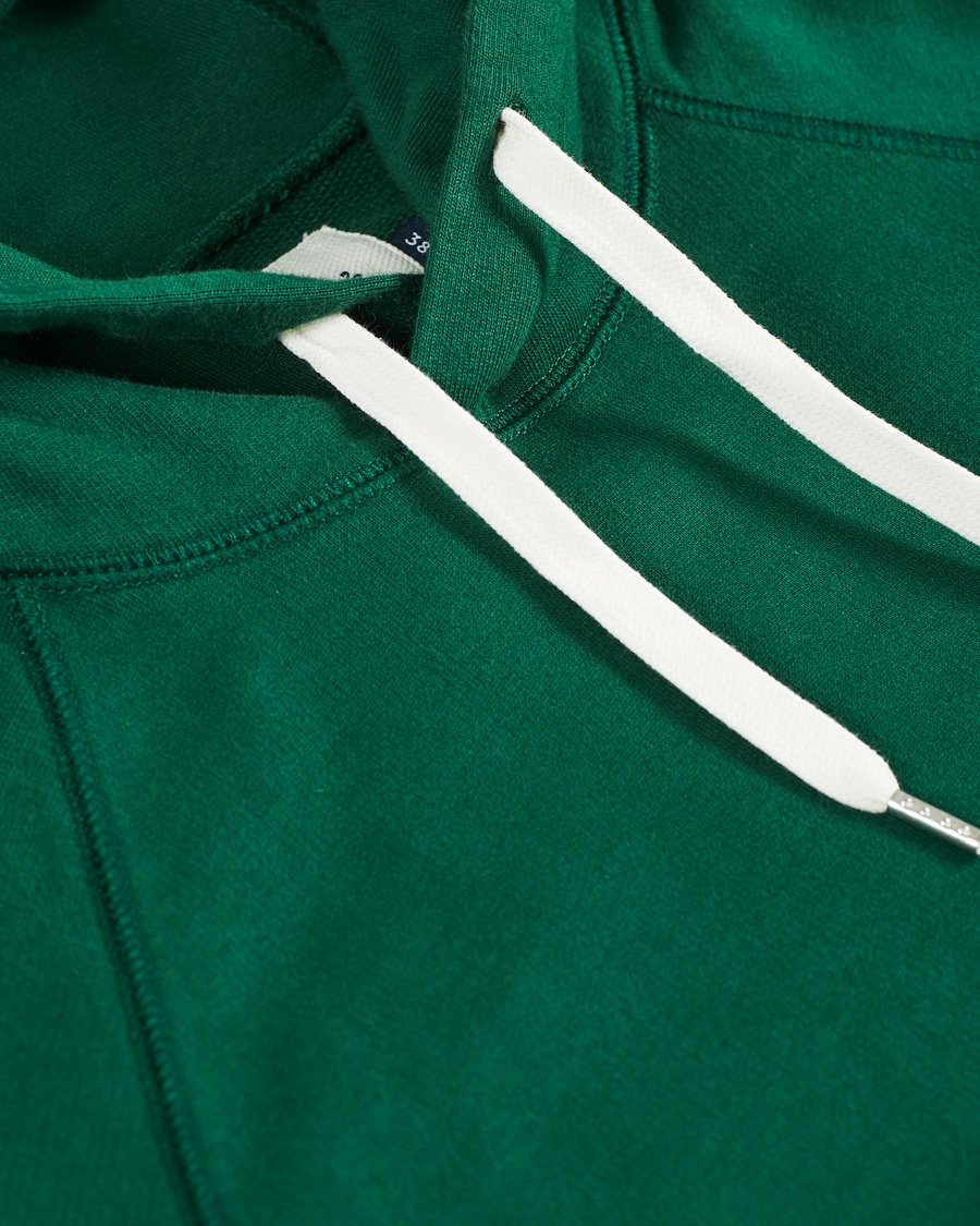 Herre | Gensere | Drake's | Hooded Cotton Sweatshirt Green