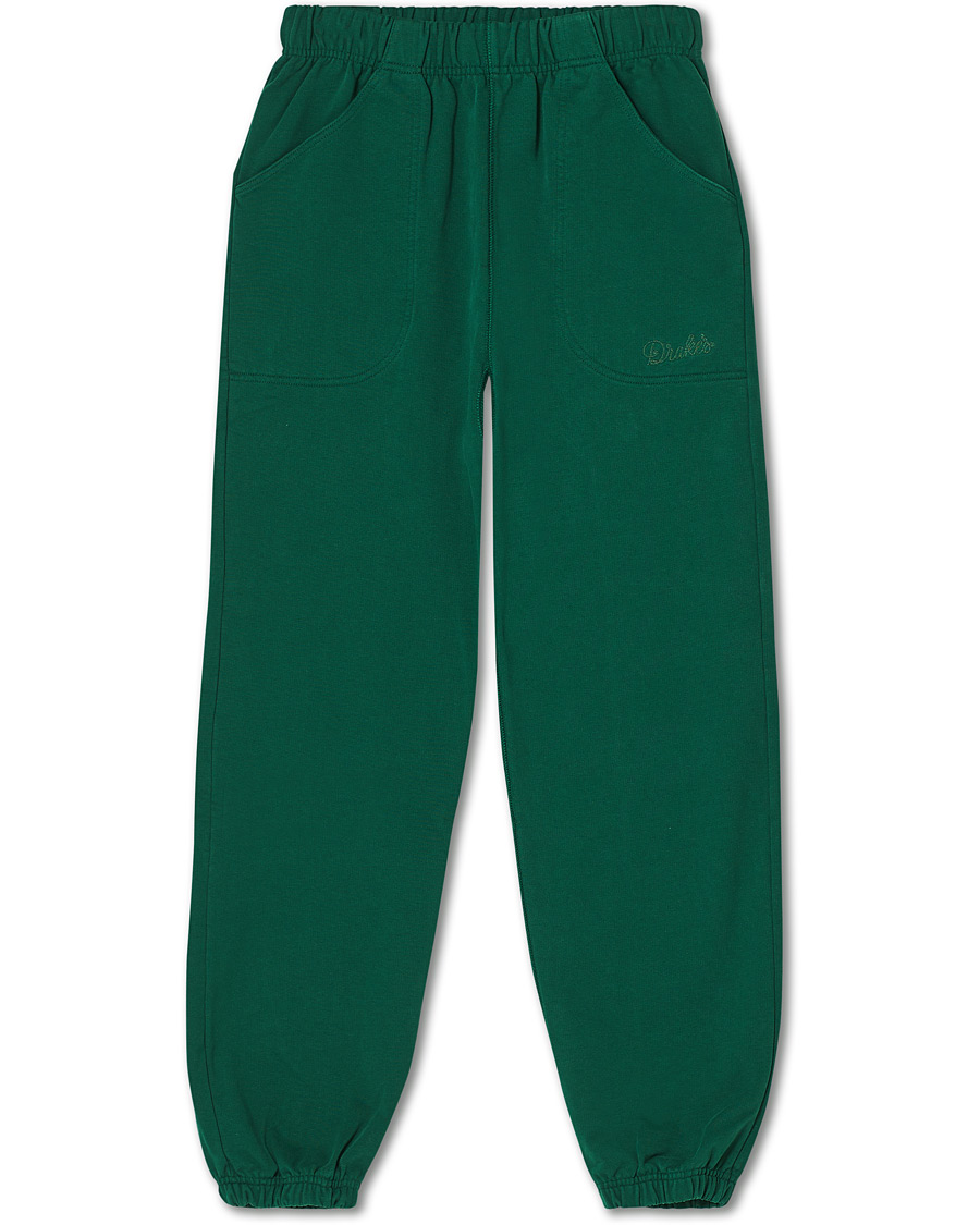 Herre | Bukser | Drake's | Cotton Jogging Bottoms Green