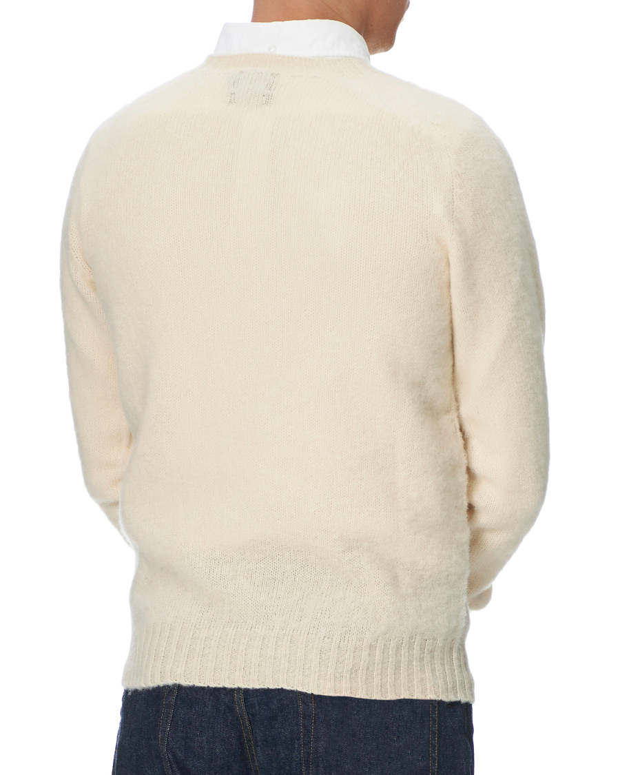 Herre | Gensere | Drake's | Shetland Crew Neck Jumper Ecru