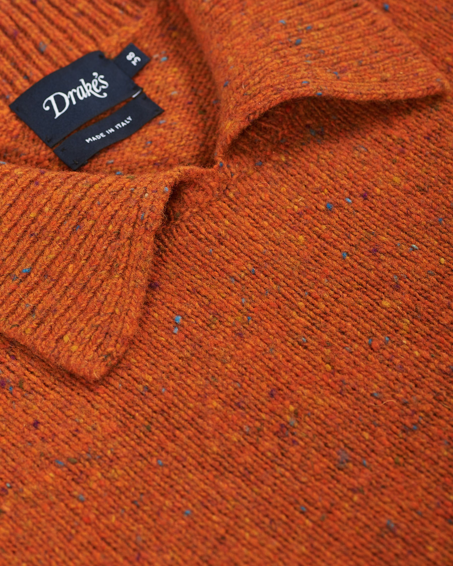 Herre | Gensere | Drake's | Merino Integral Collar Firefly