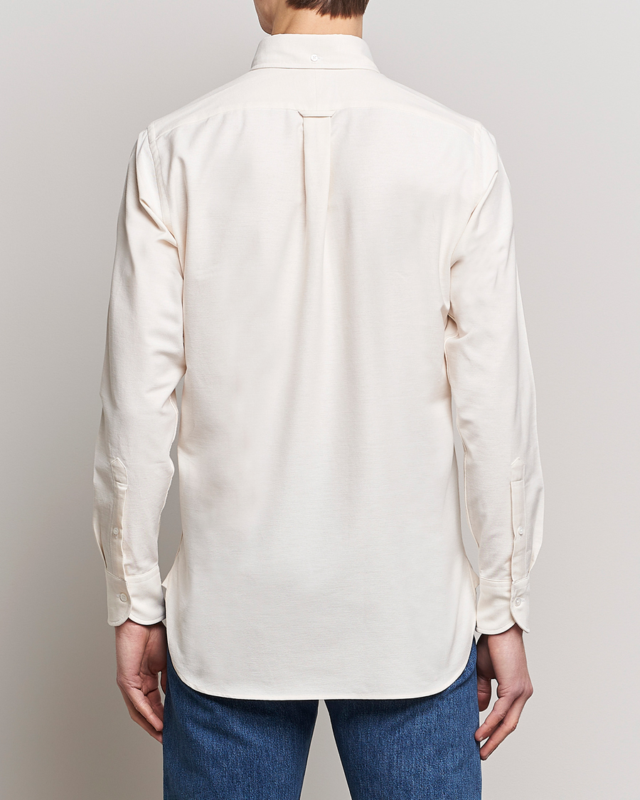 Herre | Skjorter | Drake's | Button Down Oxford Shirt Cream