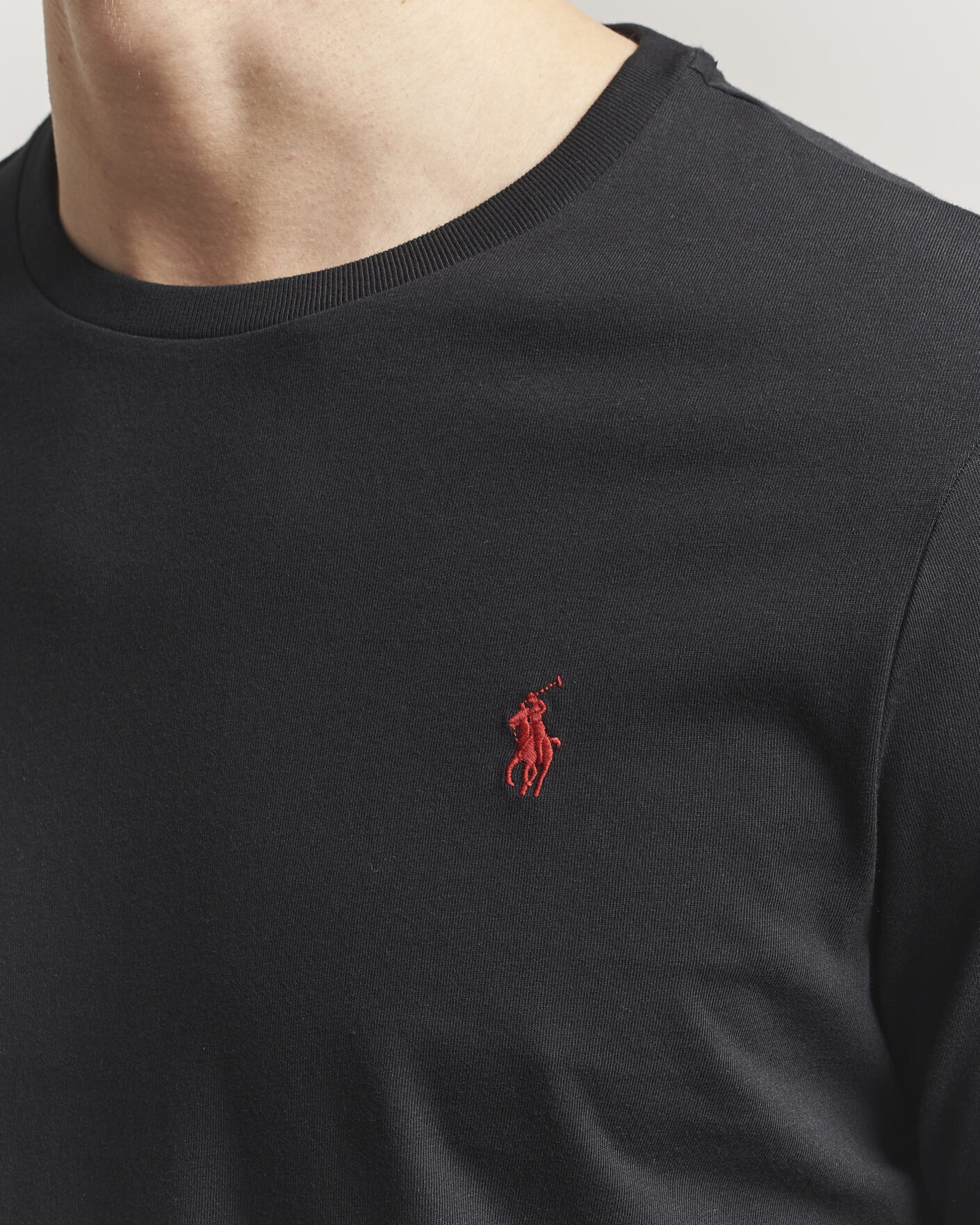 Herre | T-Shirts | Polo Ralph Lauren | Long Sleeve Crew Neck Tee Polo Black