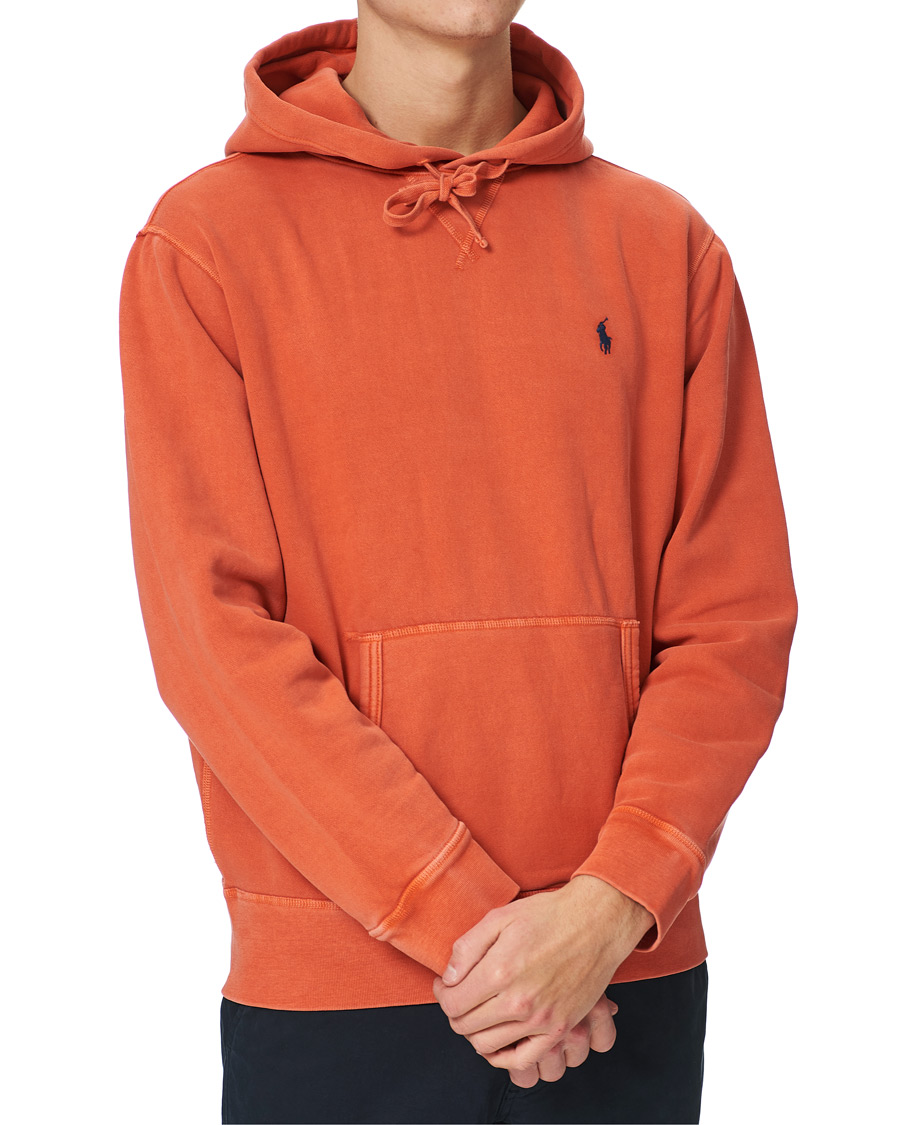 Herre | Gensere | Polo Ralph Lauren | Garment Dyed Fleece Hoodie College Orange