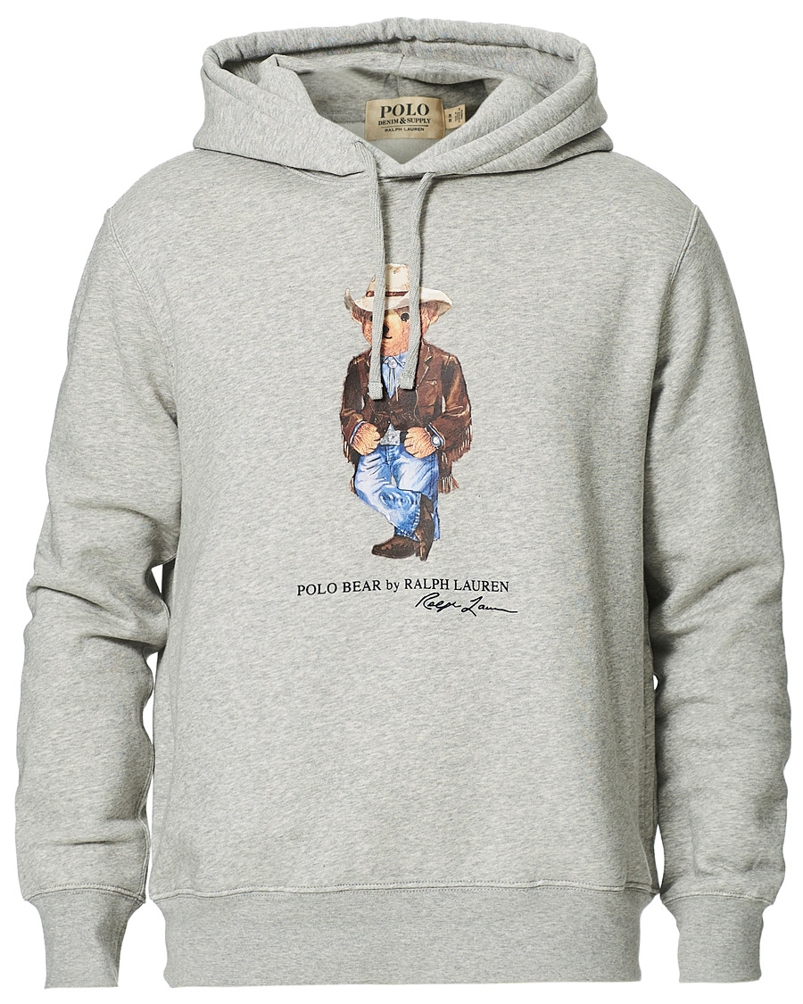 Herre | Gensere | Polo Ralph Lauren | Printed Western Bear Fleece Hoodie Andover Heather