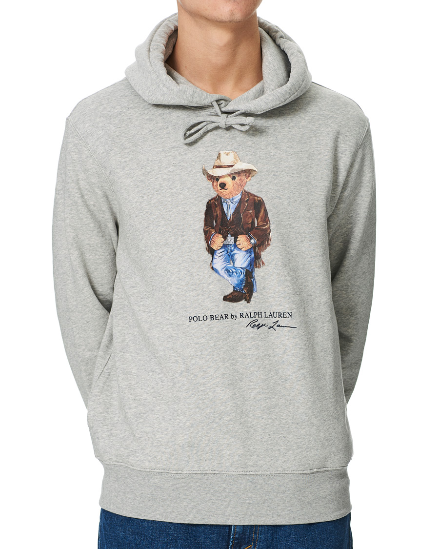 Herre | Gensere | Polo Ralph Lauren | Printed Western Bear Fleece Hoodie Andover Heather