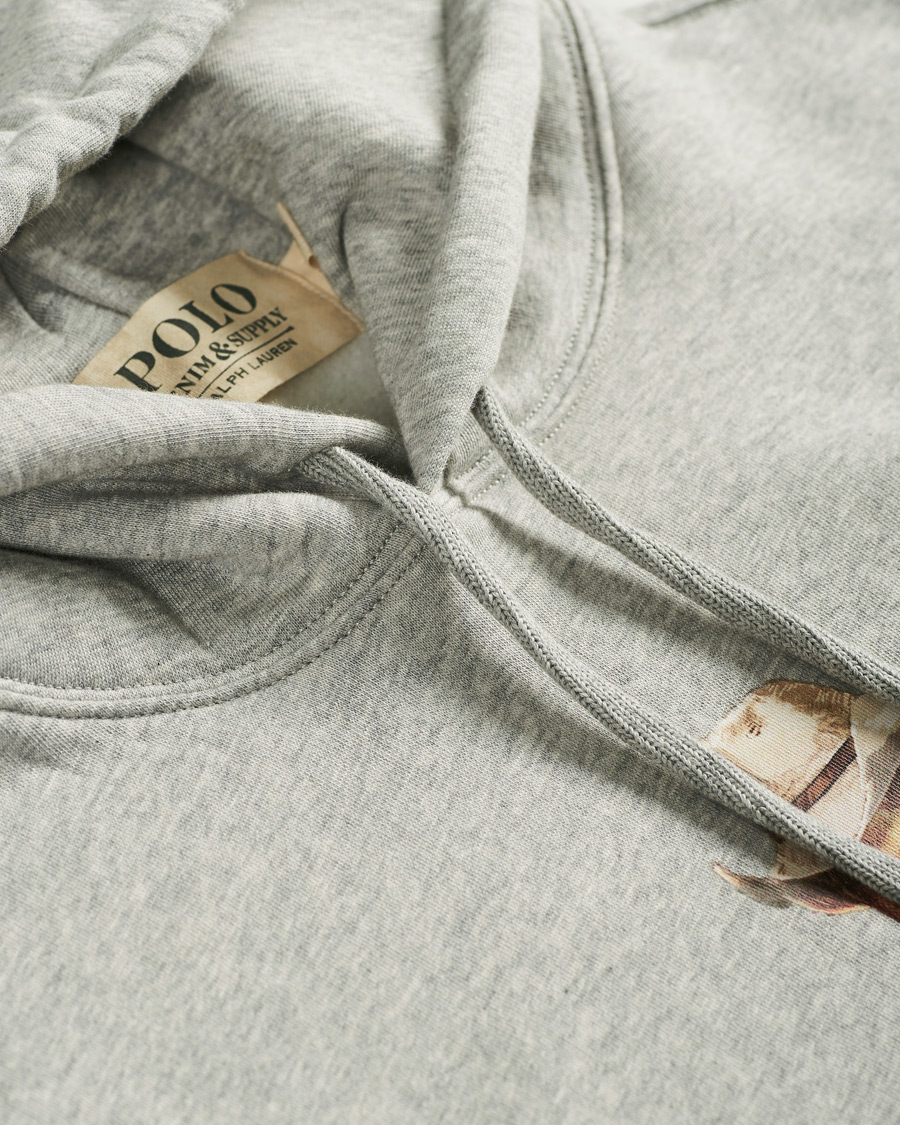 Herre | Gensere | Polo Ralph Lauren | Printed Western Bear Fleece Hoodie Andover Heather