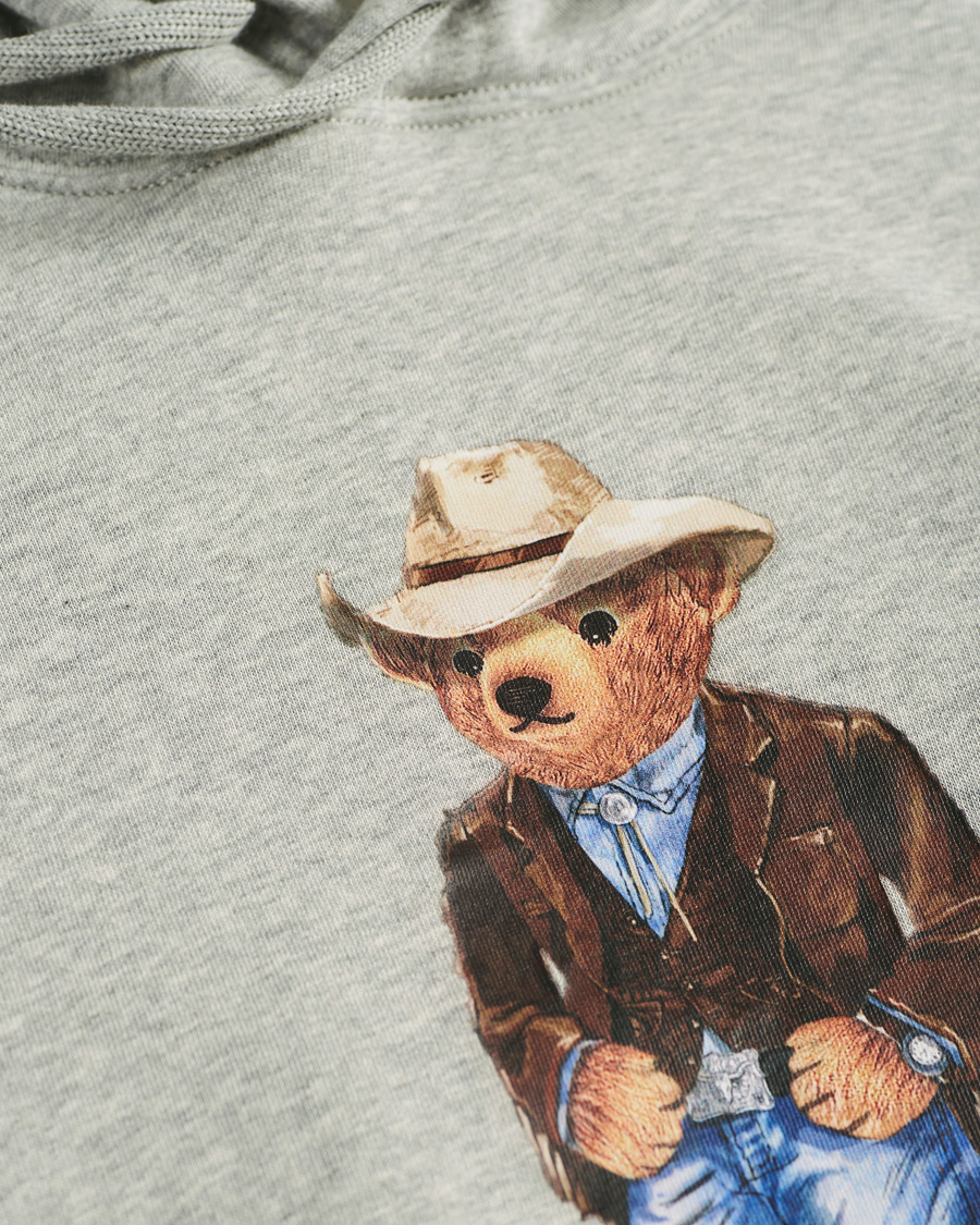 Herre | Gensere | Polo Ralph Lauren | Printed Western Bear Fleece Hoodie Andover Heather