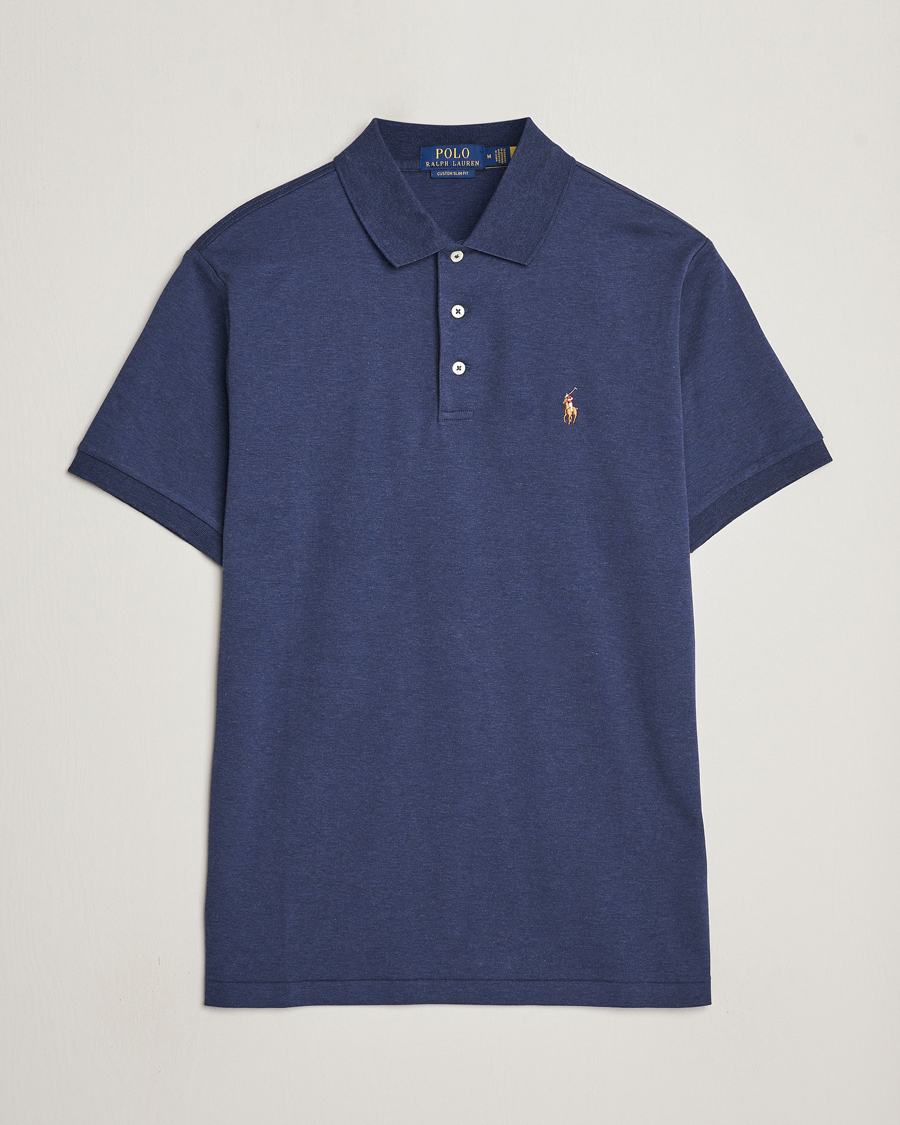 Herre | Pikéer | Polo Ralph Lauren | Luxury Pima Cotton Polo Spring Navy Heather