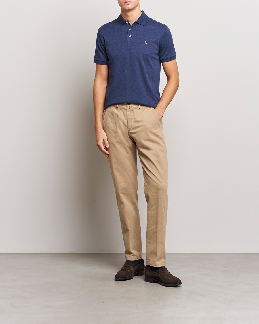 Herre | Pikéer | Polo Ralph Lauren | Luxury Pima Cotton Polo Spring Navy Heather
