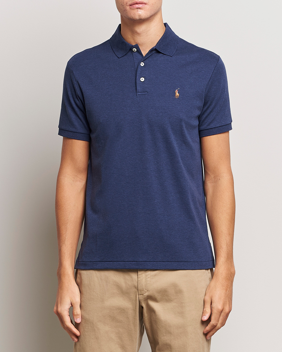 Herre | Pikéer | Polo Ralph Lauren | Luxury Pima Cotton Polo Spring Navy Heather