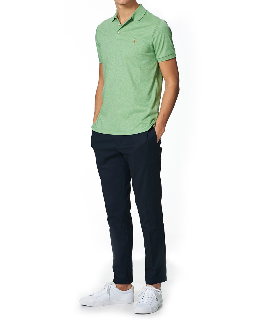 Herre | Pikéer | Polo Ralph Lauren | Luxury Pima Cotton Polo Outback Green Heather