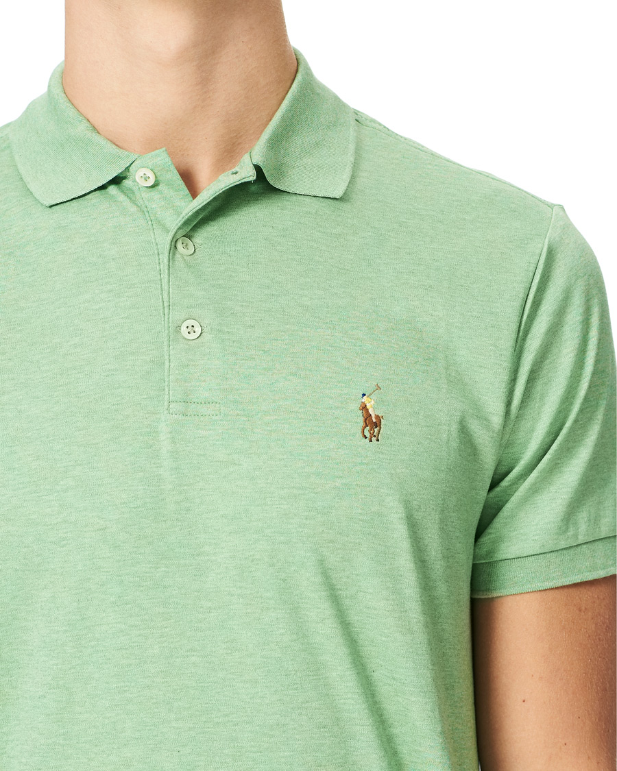 Herre | Pikéer | Polo Ralph Lauren | Luxury Pima Cotton Polo Outback Green Heather