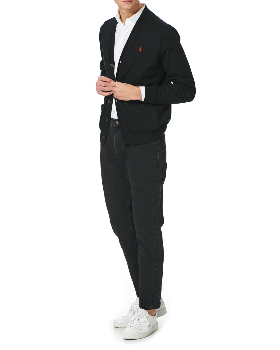 Herre | Gensere | Polo Ralph Lauren | Pima Cotton Cardigan Polo Black