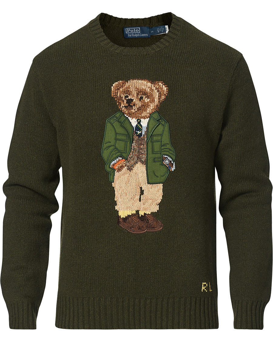 Herre | Gensere | Polo Ralph Lauren | Wool Knitted Bear Sweater Olive