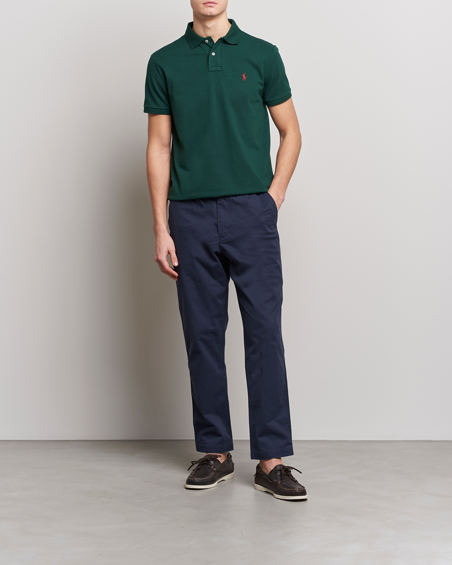 Herre | Pikéer | Polo Ralph Lauren | Custom Slim Fit Polo College Green