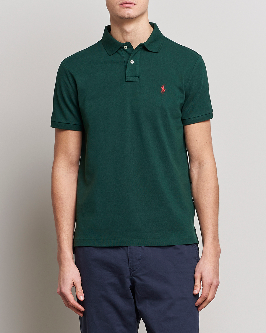 Herre | Pikéer | Polo Ralph Lauren | Custom Slim Fit Polo College Green