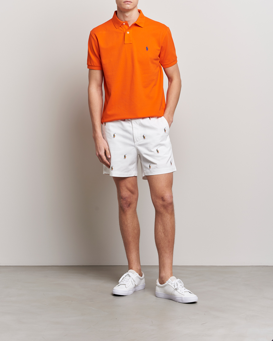 Herre | Pikéer | Polo Ralph Lauren | Custom Slim Fit Polo Sailing Orange