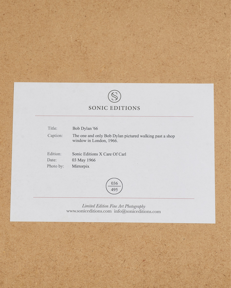 Herre | Bilder | Sonic Editions | Framed Bob Dylan 66