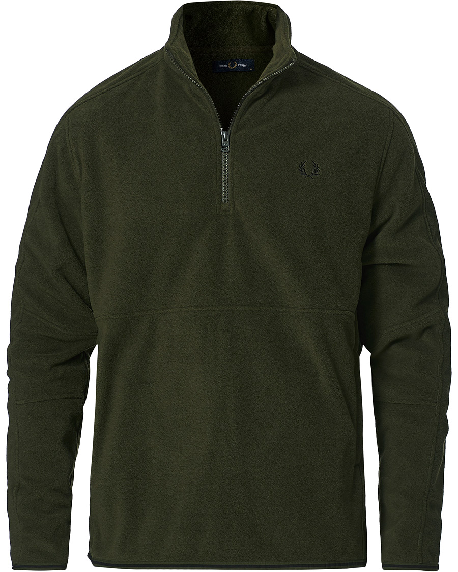 Herre | Gensere | Fred Perry | Polar Fleece Half Zip Track Jacket Green