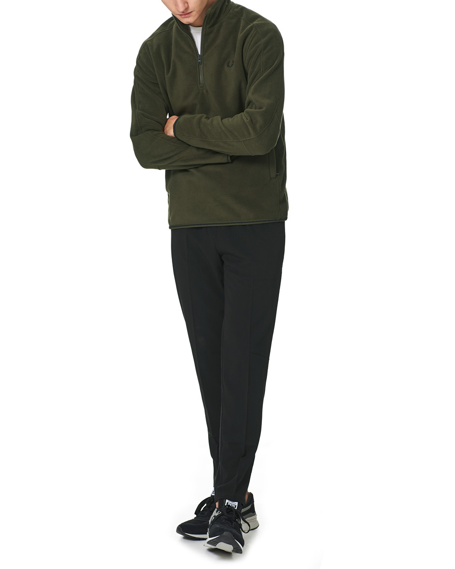 Herre | Gensere | Fred Perry | Polar Fleece Half Zip Track Jacket Green