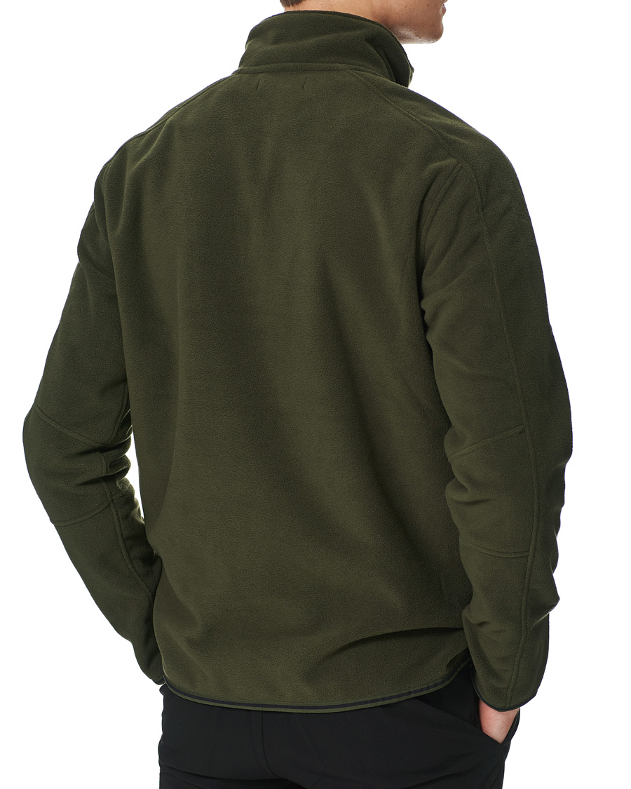 Herre | Gensere | Fred Perry | Polar Fleece Half Zip Track Jacket Green