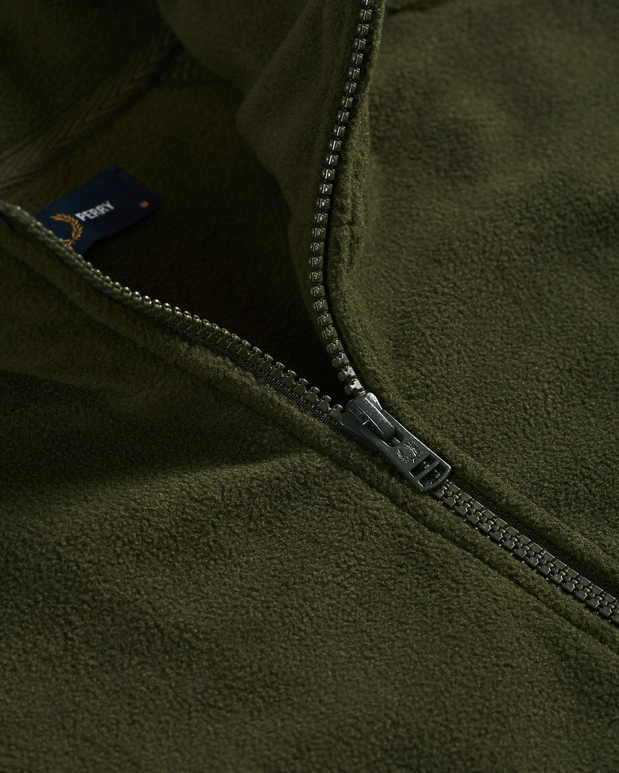 Herre | Gensere | Fred Perry | Polar Fleece Half Zip Track Jacket Green