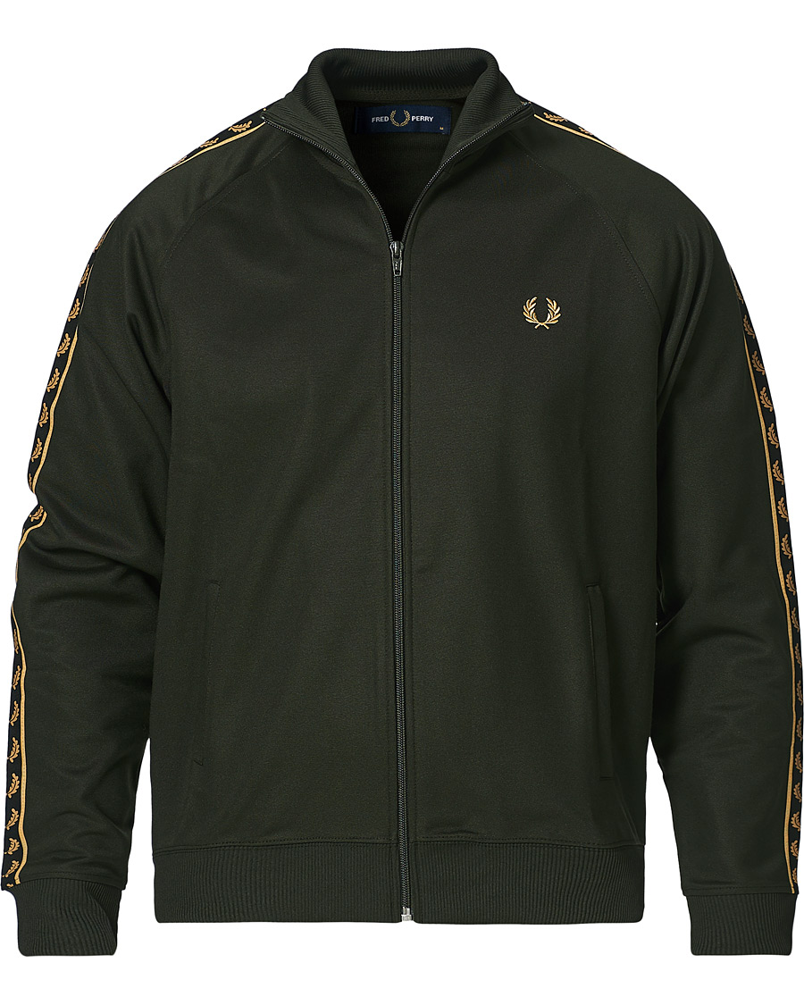 Herre | Gensere | Fred Perry | Gold Taped Track Jacket Green