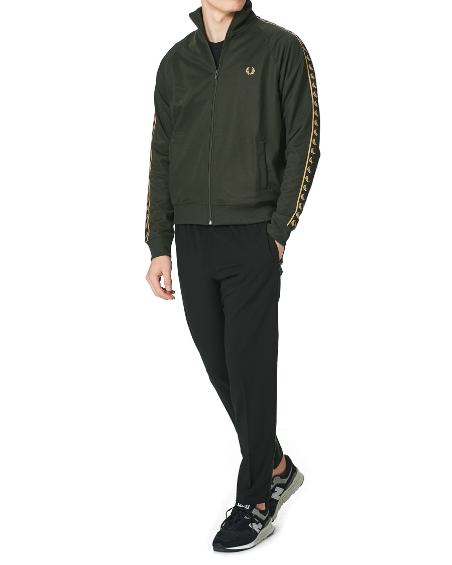 Herre | Gensere | Fred Perry | Gold Taped Track Jacket Green