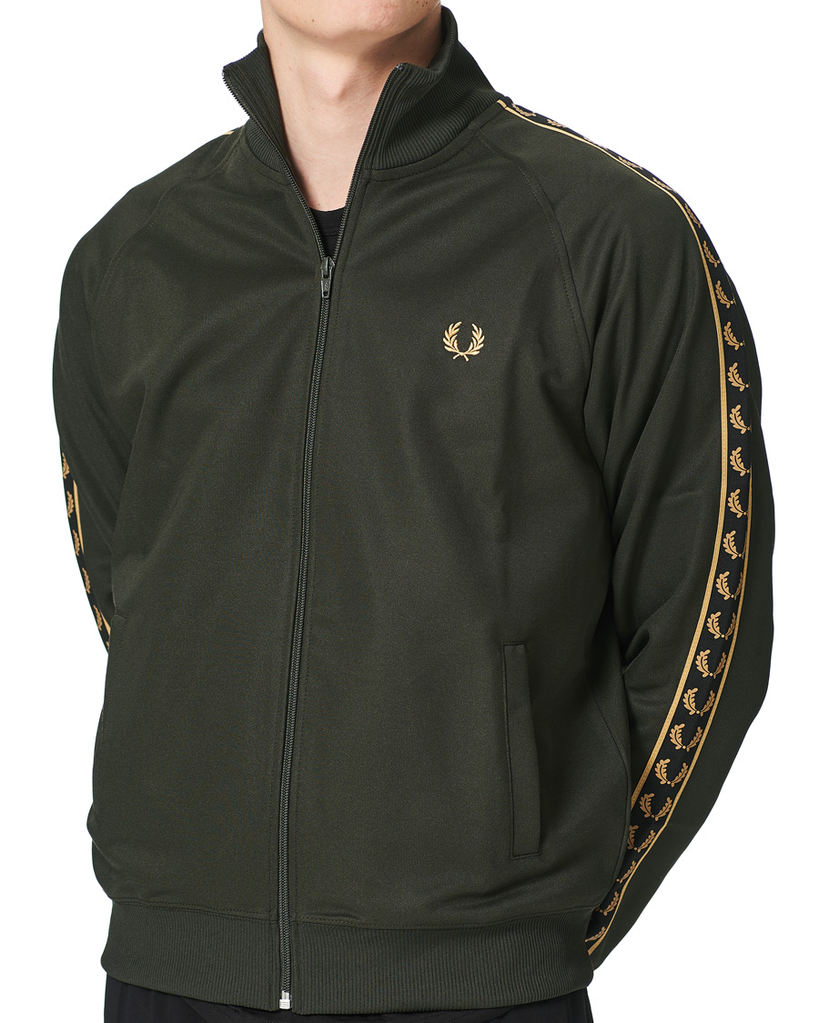 Herre | Gensere | Fred Perry | Gold Taped Track Jacket Green
