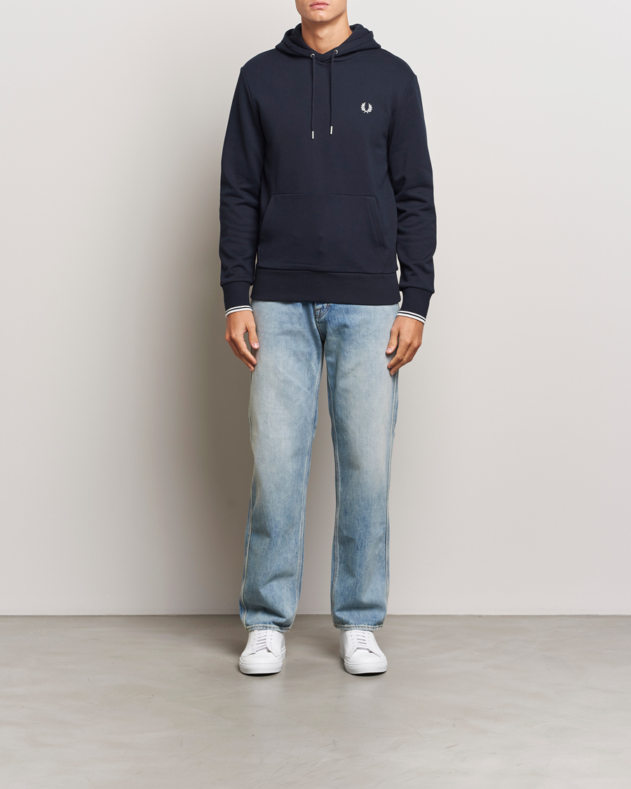 Herre | Gensere | Fred Perry | Tipped Hoodie Navy