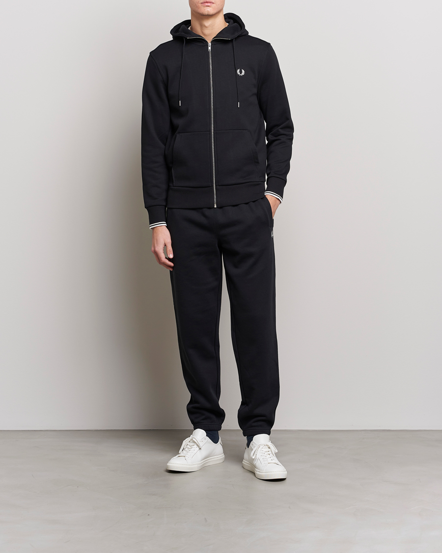 Herre | Gensere | Fred Perry | Full Zip Hooded Sweatshirt Black
