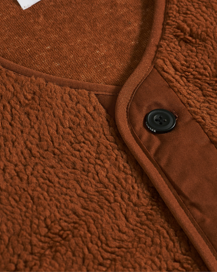 Herre | Gensere | Samsøe Samsøe | Samsøe & Samsøe Frederik Recycled Fleece Vest Caramel Cafe