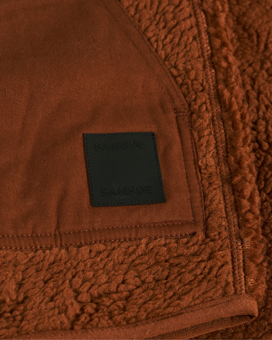 Herre | Gensere | Samsøe Samsøe | Samsøe & Samsøe Frederik Recycled Fleece Vest Caramel Cafe