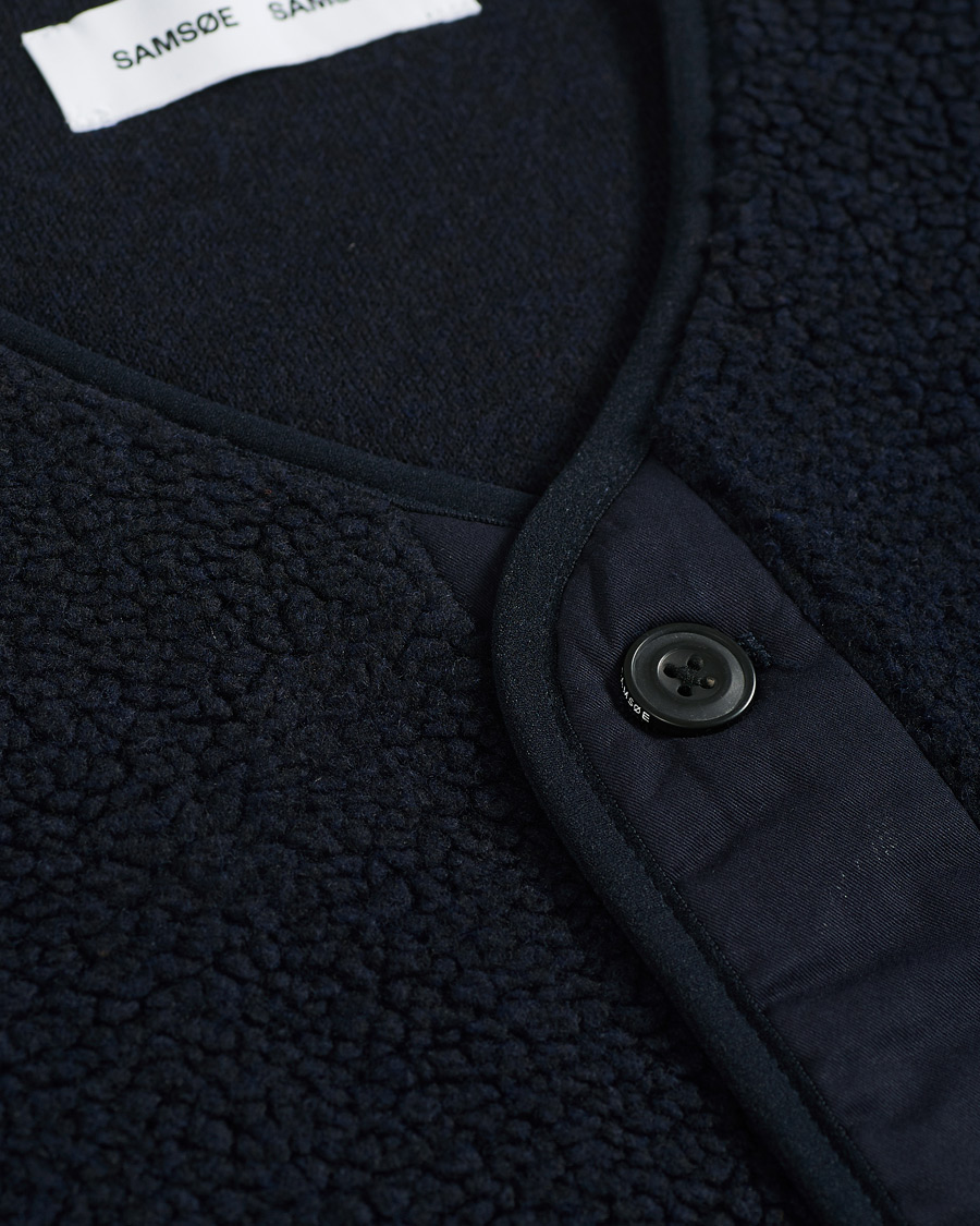 Herre | Gensere | Samsøe Samsøe | Samsøe & Samsøe Frederik Recycled Fleece Vest Sky Captain