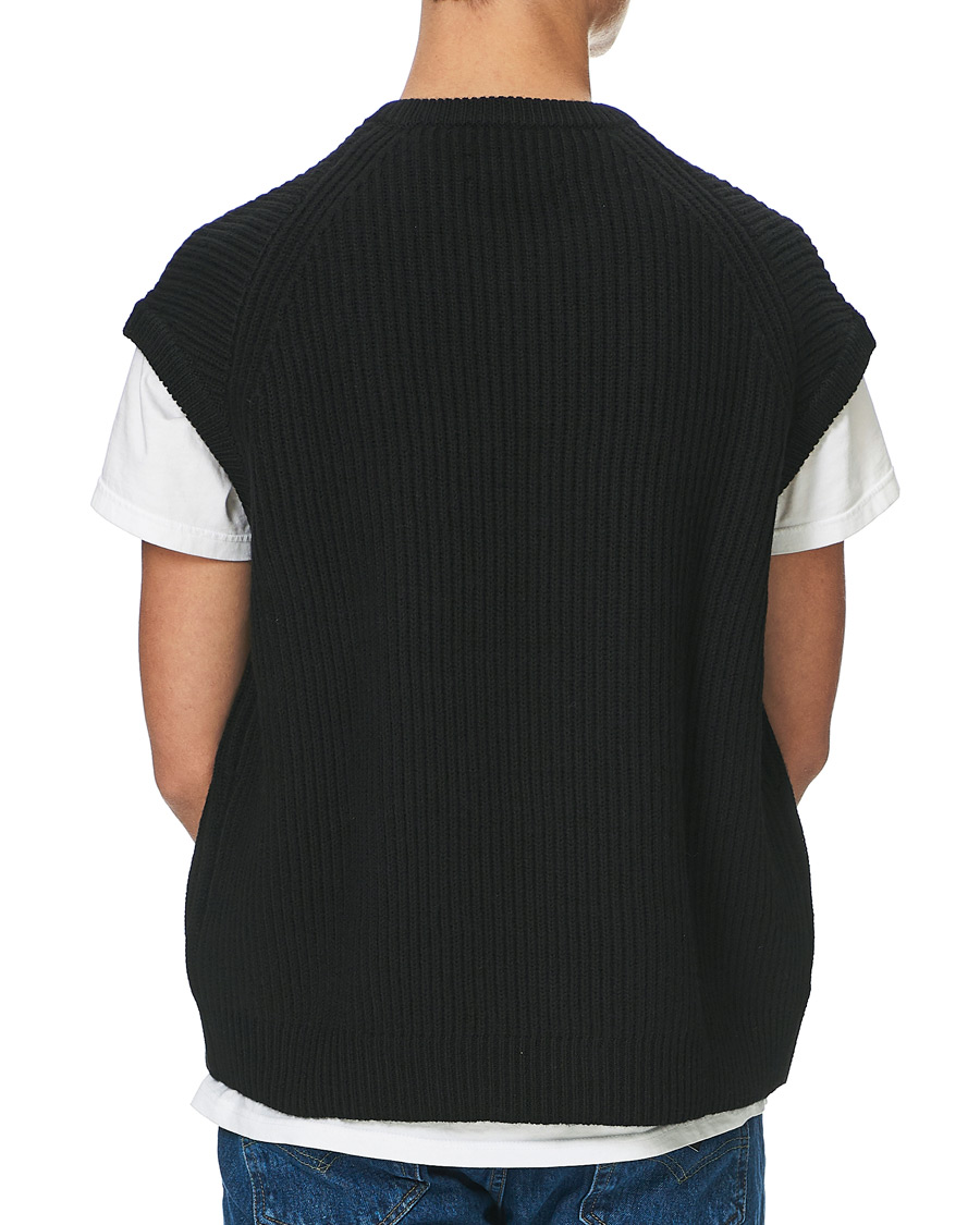 Herre | Gensere | Samsøe Samsøe | Samsøe & Samsøe Anders Knitted Wool Vest Black