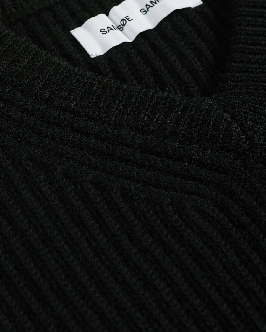 Herre | Gensere | Samsøe Samsøe | Samsøe & Samsøe Anders Knitted Wool Vest Black