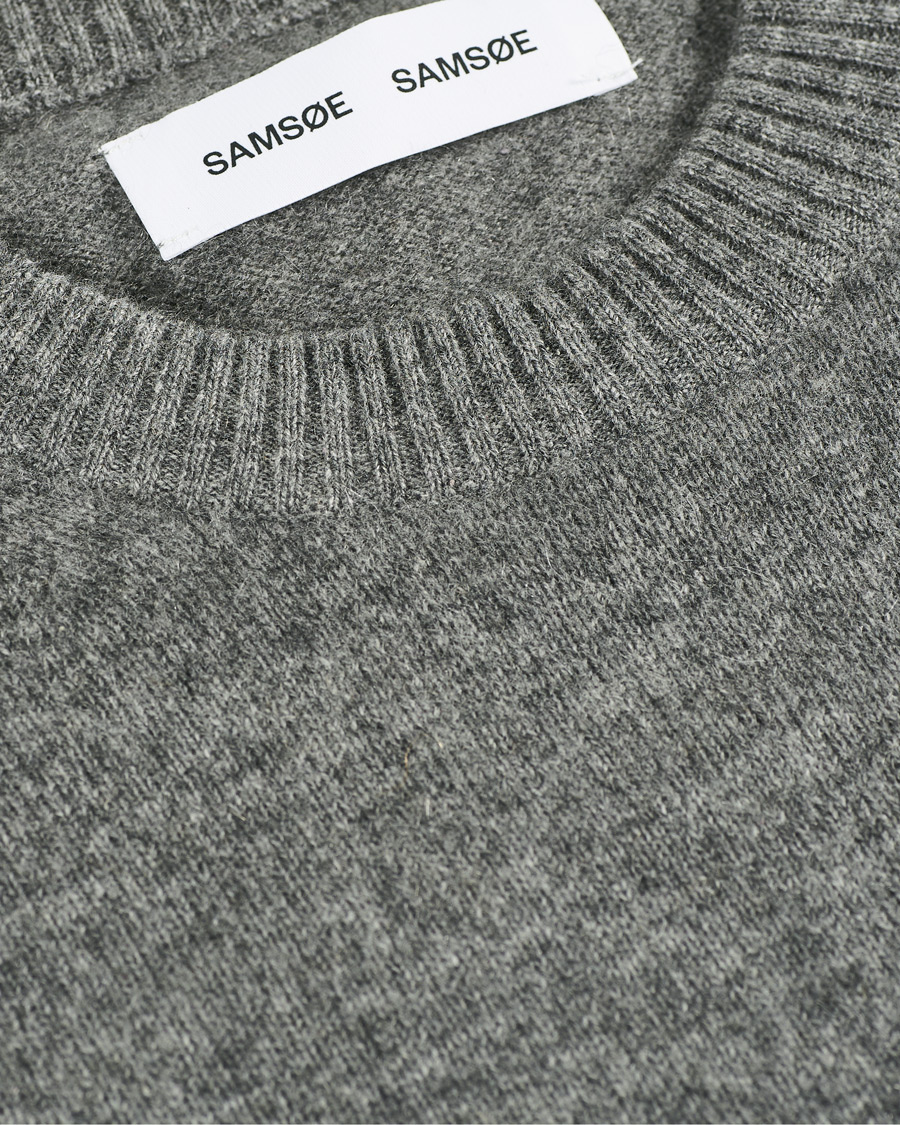 Herre | Gensere | Samsøe Samsøe | Samsøe & Samsøe Nobis Cashmere Crew Neck Grey Mel