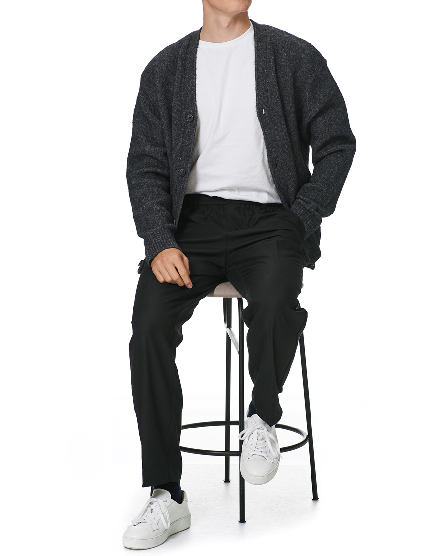 Herre | Gensere | Samsøe Samsøe | Samsøe & Samsøe Alter Merino Wool Cardigan Dark Grey Mel