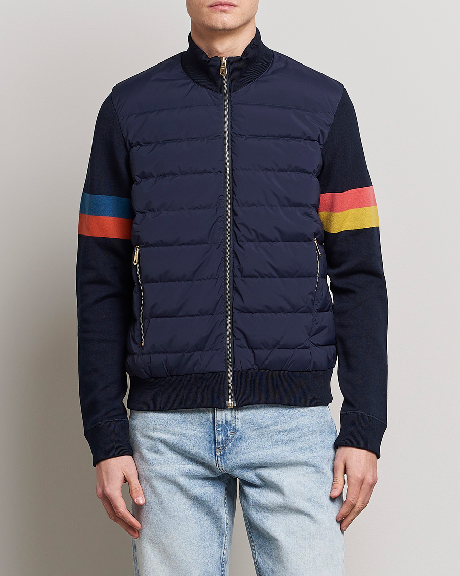 Herre | Paul Smith | Paul Smith | Knitted Hybrid Down Jacket Navy