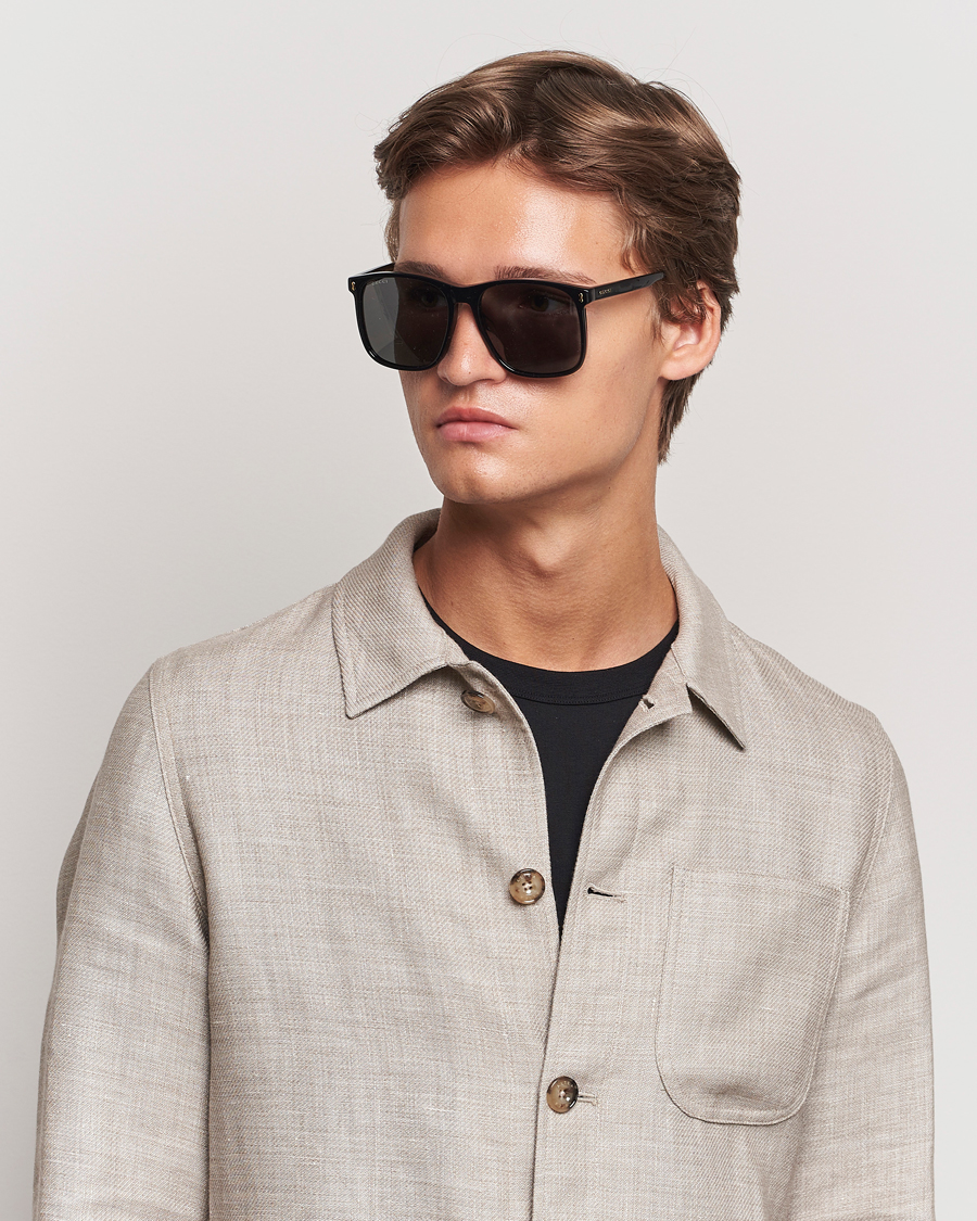 Herre | Gucci GG1041S Sunglasses Black Grey | Gucci | GG1041S Sunglasses Black Grey