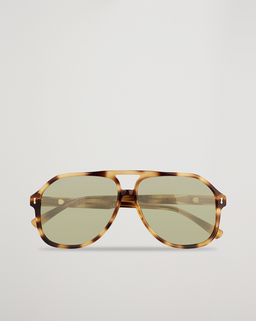 Herre | Gucci GG1042S Sunglasses Havana Green | Gucci | GG1042S Sunglasses Havana Green
