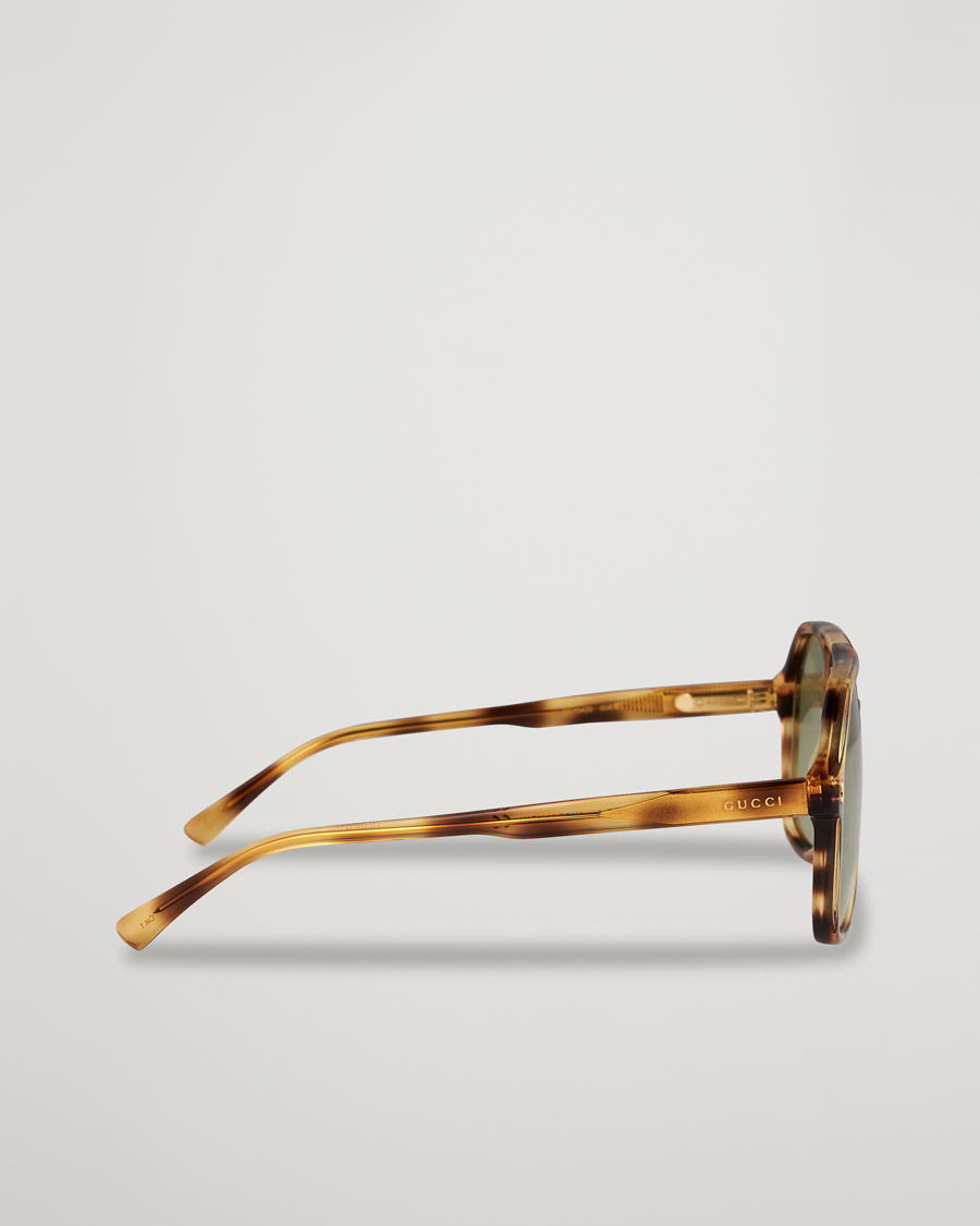 Herre | Gucci GG1042S Sunglasses Havana Green | Gucci | GG1042S Sunglasses Havana Green